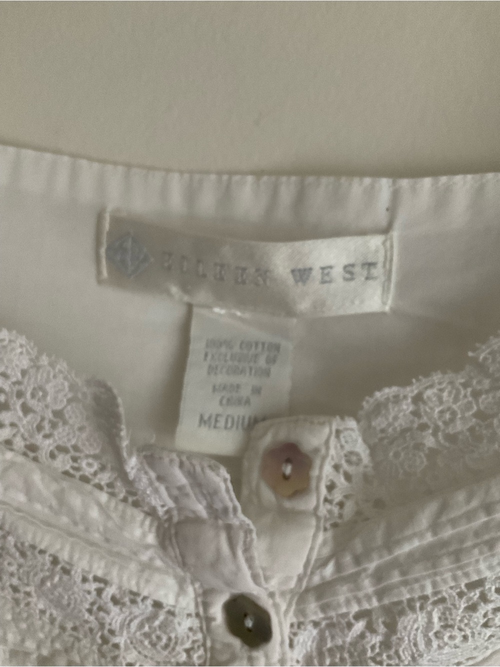 Eileen West Heirloom Dream Chemise Queen Anne Lace White Cottage Boho Nightgown - Picture 7 of 9